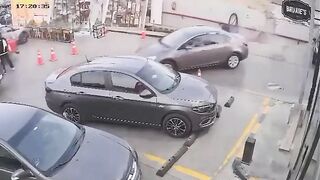 Gas station collapses in Cairo