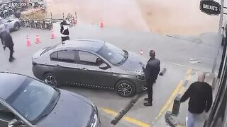 Gas station collapses in Cairo