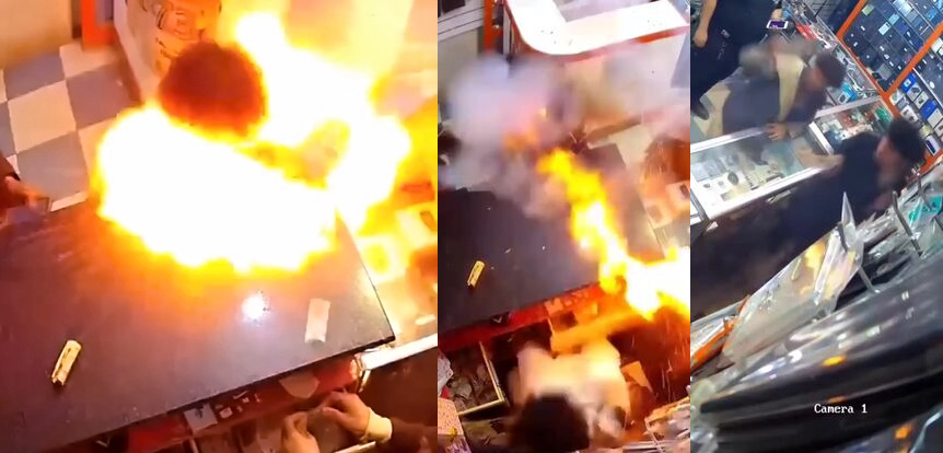In India, a guy bit a battery for some reason, and it exploded