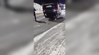 SUV Driver Ejected And Killed On ICY Road