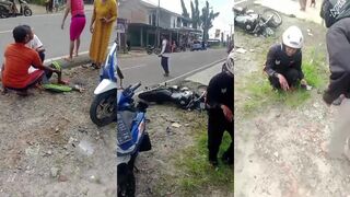 Motorist has his foot peeled back