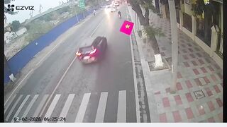 Moped Rider Falls Under The Bus, Dies Instantly
