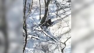 A Russian's game of hide-and-seek in the forest was ended by a drone