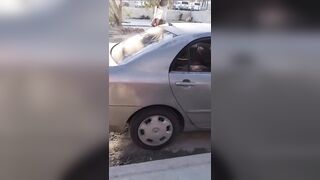 Naked Man Tied To The Tree In Tijuana