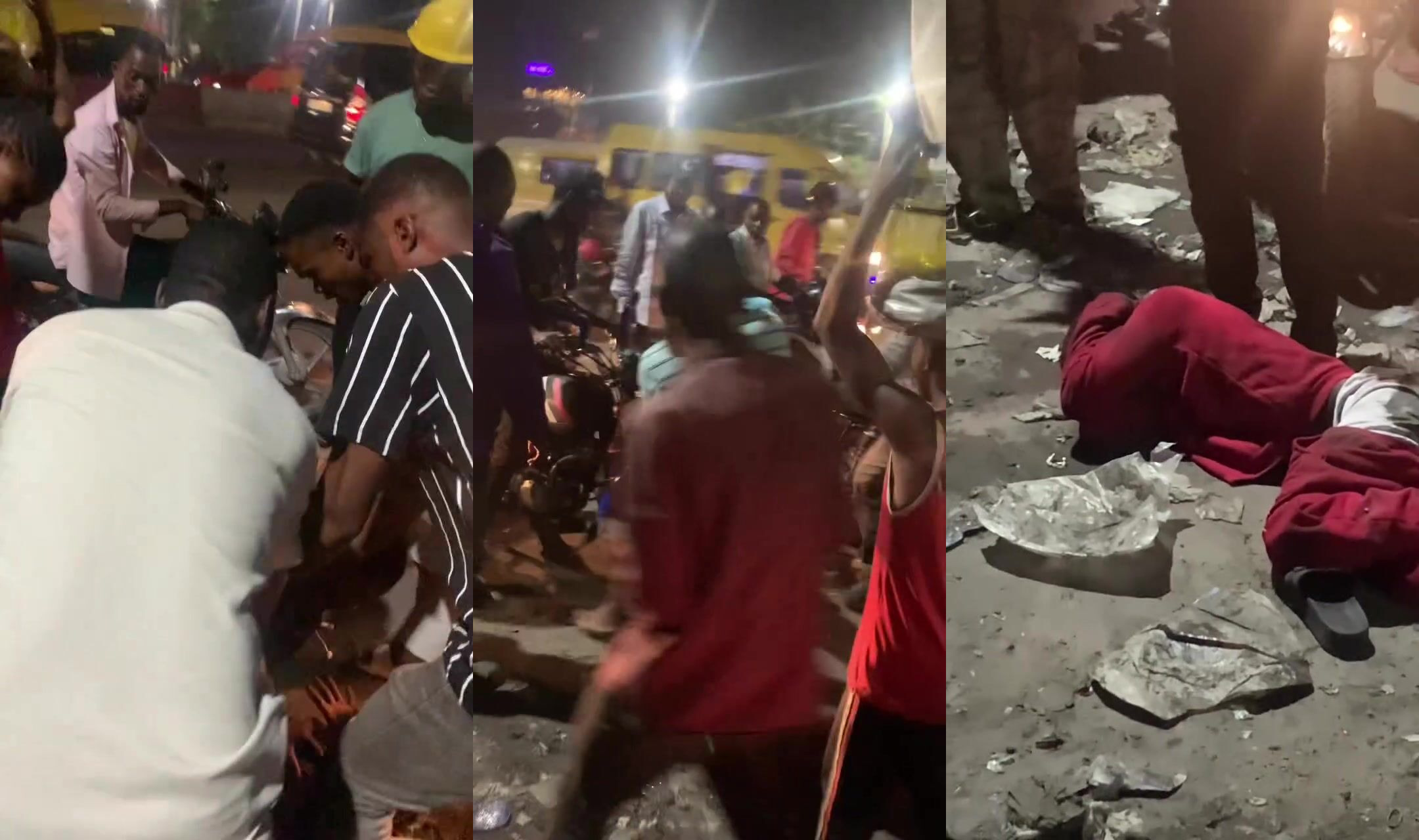 Crowd makes thief sh*t his pants