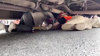 Woman loses leg in road accident