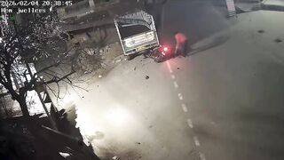 Motorcyclist Plows Into A Parked Truck, Dies