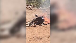 Bandit Set Ablaze By Mob Suffers In Flames
