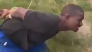 Guy Punished For Trying To Steal A Cattle