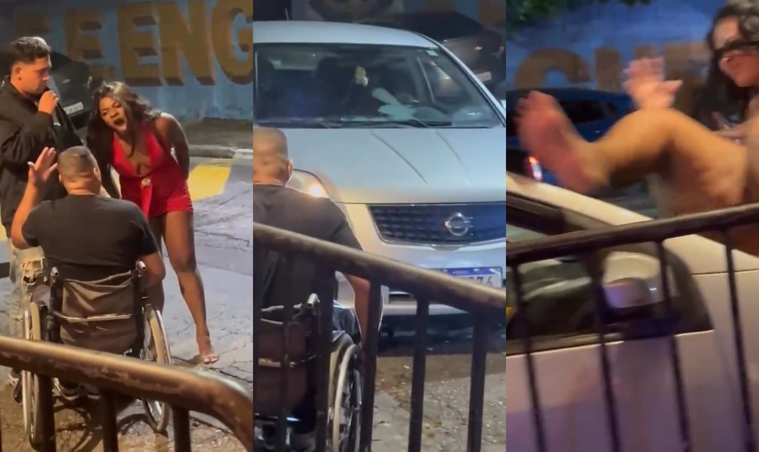 Drunk Woman Attacks Man In Wheelchair & Runs Over Two Women In Sao Paulo
