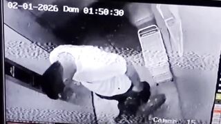 Man Caught on Camera Brutally Beating Girlfriend Inside Elevator