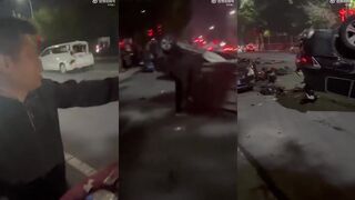 The scene after drunk driving...
