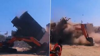 3-Storey Building Collapses on Machine In Uttar Pradesh, Driver Seriously Injured