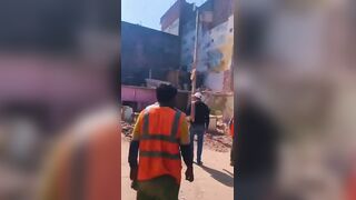3-Storey Building Collapses on Machine In Uttar Pradesh, Driver Seriously Injured