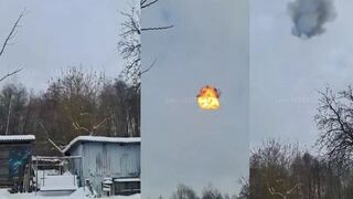 F-16 shoots down a Shahed-136 using its M61A1 Vulcan cannon