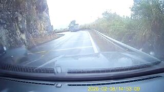 Moped Rider Slips And Gets Run Over By Dashcam Vehicle