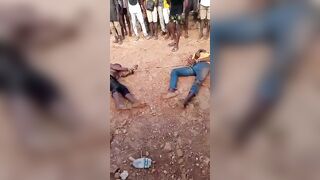 One Legged Man Beats Captured Gang Members To Death