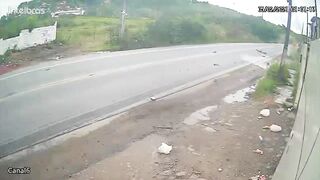 Speeding Biker Kills Jaywalker, Nearly Dies Too