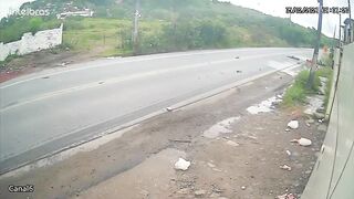 Speeding Biker Kills Jaywalker, Nearly Dies Too