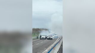 Gunmen blow up an Armored Van in Southern Italy