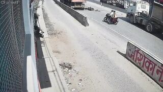Biker Gets Crushed To Death Under Wheels Of Truck