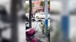 Moped Rider`s Last Day Caught On CCTV