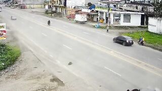 Woman Standing On The Roadside Taken Out By Speeding Car