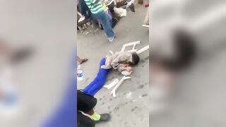 Thug In Blue Pants Demanded A Protection Fee And Found Out
