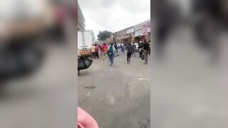 Thug In Blue Pants Demanded A Protection Fee And Found Out