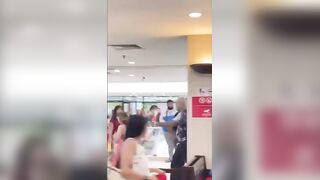Man Kicks Woman After She Rejects His Offer of a Drink Inside  Busy Mall In Singapore