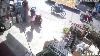 Moped Rider Falls Head First Under The Car, Dies
