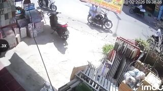 Moped Rider Falls Head First Under The Car, Dies