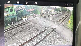 The Guy Stepped Onto The Track In Front Of The Approaching Train