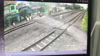 The Guy Stepped Onto The Track In Front Of The Approaching Train
