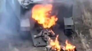 The pigs burned together with the pig wagon