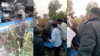 Tractor flips and crushes man