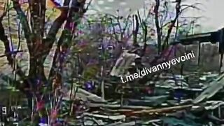 Ukrainian soldier sent flying by a drone.
