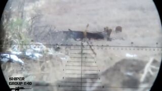 Ukrainian Sniper shot a Russian Soldier who was firing an RPG towards his position