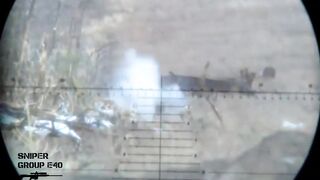 Ukrainian Sniper shot a Russian Soldier who was firing an RPG towards his position