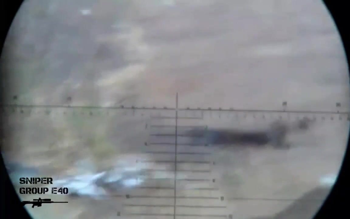 Ukrainian Sniper shot a Russian Soldier who was firing an RPG towards his position