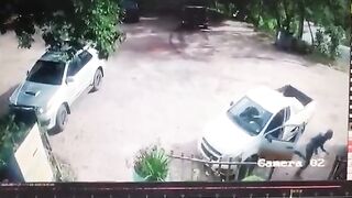Two men died after being hit by an out-of-control pickup truck in Brazil