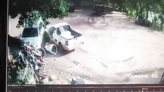 Two men died after being hit by an out-of-control pickup truck in Brazil