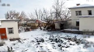 Ukrainian drone operators buried by their home.