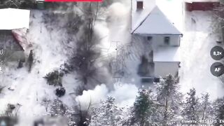 Ukrainian drone operators buried by their home.