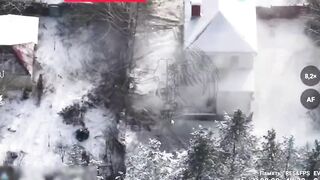 Ukrainian drone operators buried by their home.