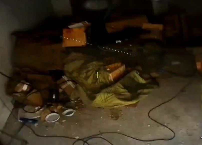 Ukrainian drone operators buried by their home.