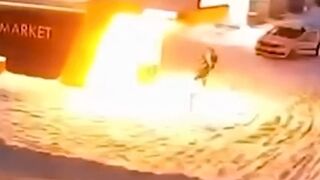 A 13-year-old teenager set fire to a gas station