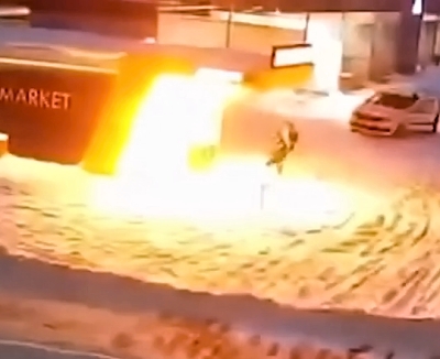 A 13-year-old teenager set fire to a gas station