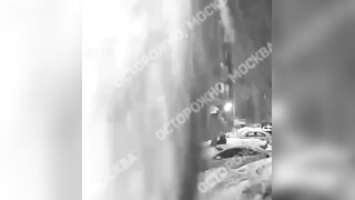 In the Moscow region, a man was nearly crushed by a building's canopy