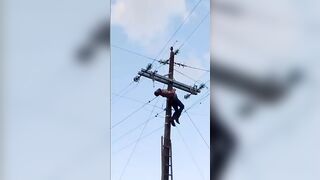 Electrocuted Worker Screams In Pain